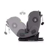 Chipolino Techno iGrow autósülés Isofix 40-150cm - charcoal