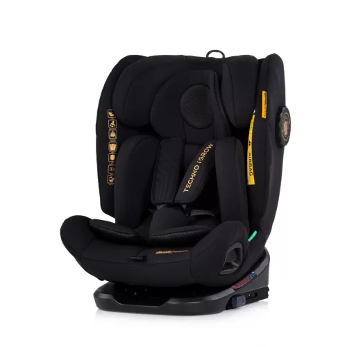Chipolino Techno iGrow autósülés Isofix 40-150cm - noir
