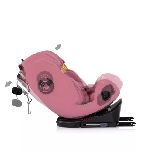 Chipolino Techno iGrow autósülés Isofix 40-150cm - powder pink