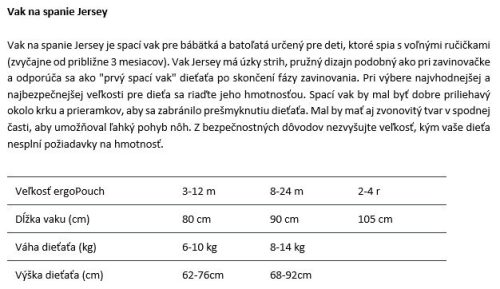 ERGOPOUCH Hálózsák organikus pamut 8-24 hó 8-14 kg 2,5 tog - Jersey Oatmeal Marle