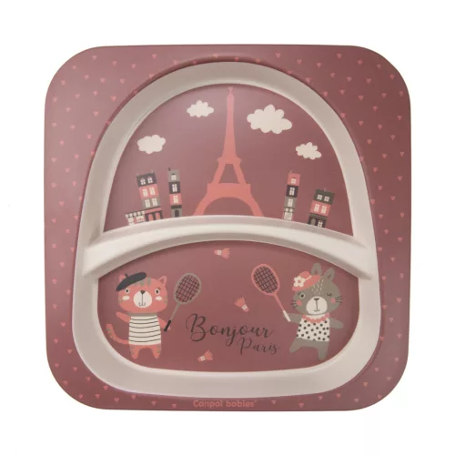 Canpol babies Ebédszett, 5db, BONJOUR PARIS - piros