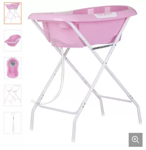 Chipolino Noemi kád leeresztő dugóval 87 cm - pink