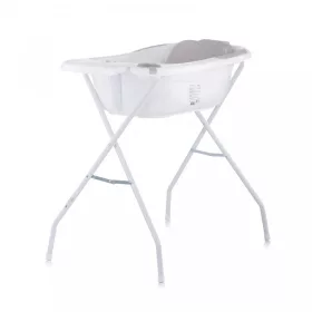   Chipolino Vela kád babatartóval és leeresztő dugóval 87cm + kádállvány - Grey