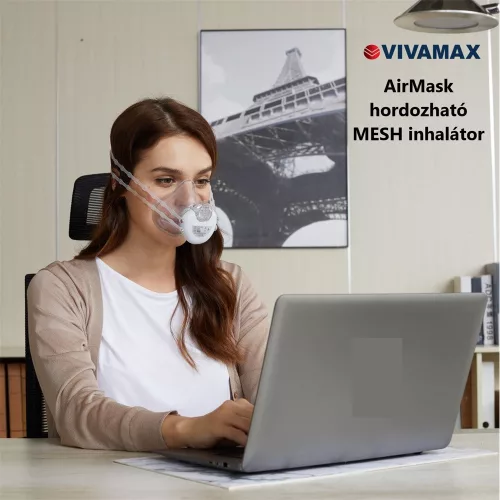Vivamax Hordozható Mesh inhalátor, AirMask