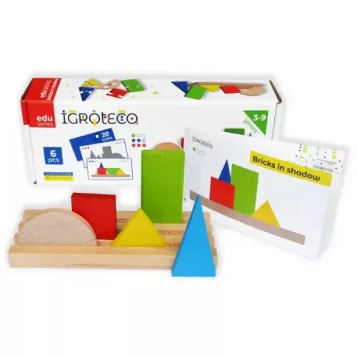 Igroteco - Logikai építő készlet - fa - 6 db-os