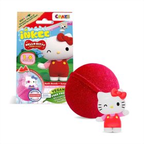 Craze Inkee - vegán fürdőbomba csomag-  Hello Kitty figurával, dinnye aromával   Craze Inkee - vegán fürdőbomba csomag-  Hello Kitty figurával, dinnye aromával