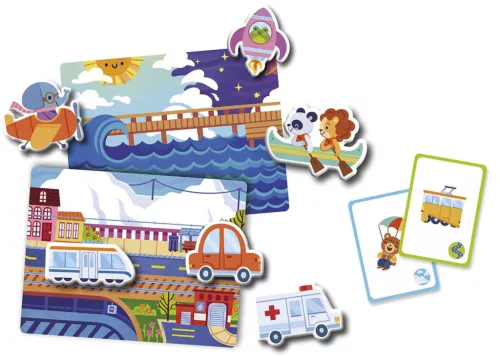 Mágneses készségfejlesztő doboz, Járművek Auzou