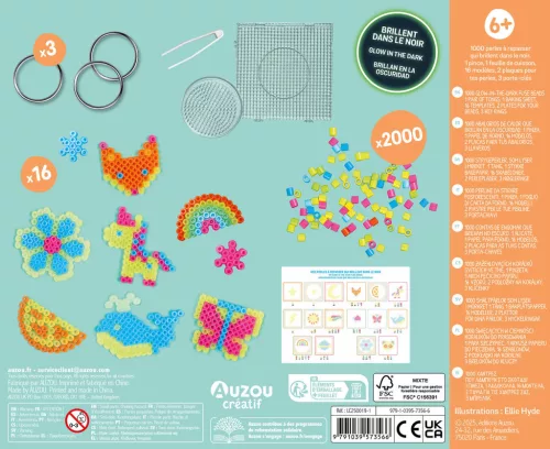 Sötétben világító vasalható gyöngyök Auzou