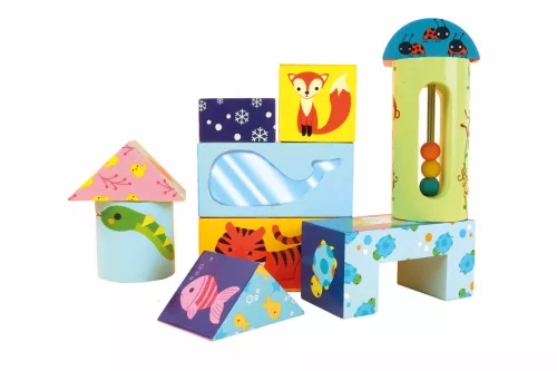 Interaktív színes építőkockák Auzou