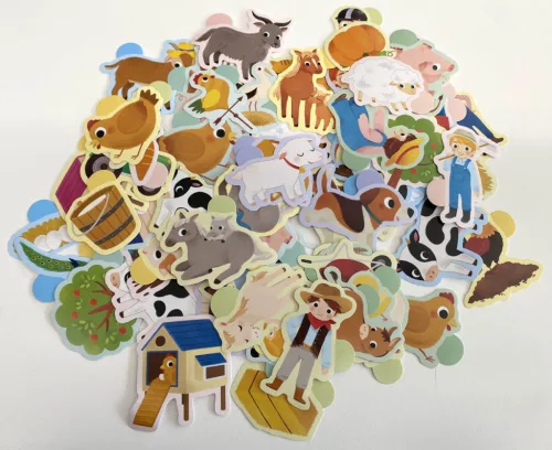 100 db-os matrica készlet, A farmon (ÚJ) Auzou