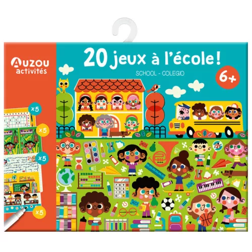 Letörölhető fejtörő feladatkártyák, Játék az iskolában Auzou