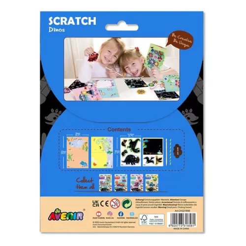 Karckép üdvözlőkártya készítő, Dinoszauruszok Avenir