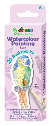 Vízzel festő kreatív könyvjelző készlet, Madarak Avenir