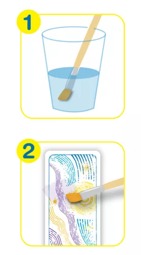 Vízzel festő kreatív könyvjelző készlet, Világűr Avenir