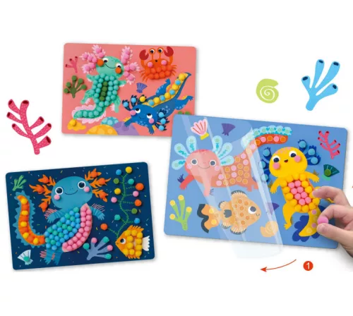 Kreatív pom pom kép készítő, Axolotl Avenir