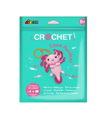 Kulcstartó készítő horgoló készlet, Axolotl Avenir