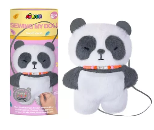 Varrható plüss nyaklánccal, Panda Avenir