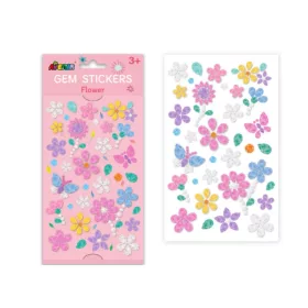 Csillogó kövek matrica készlet, Virágok Avenir