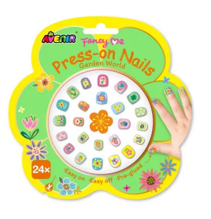 Felragasztható játék műköröm készlet, A kertben Avenir