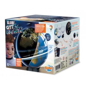 BUKI - Világító és forgó földgömb, városok fényeivel   BUKI - Világító és forgó földgömb, városok fényeivel