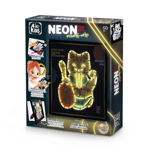 Neon kép készítő szett, Maneki-neko az integető macska BUKI