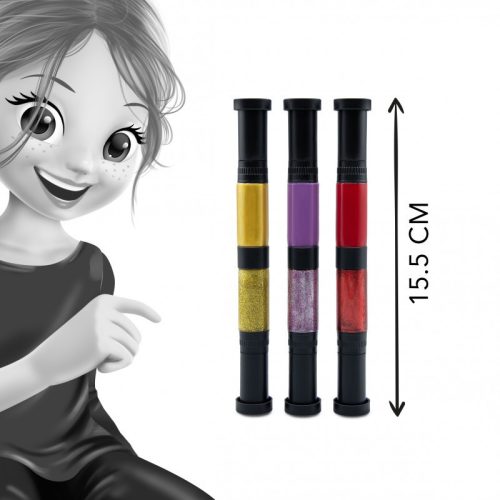 Körömdíszítő tollak 3 db-os, Arany BUKI