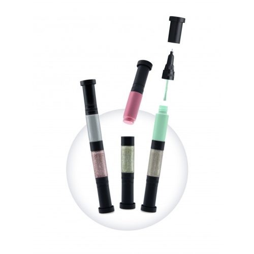 Körömdíszítő tollak 3 db-os, Ezüst BUKI