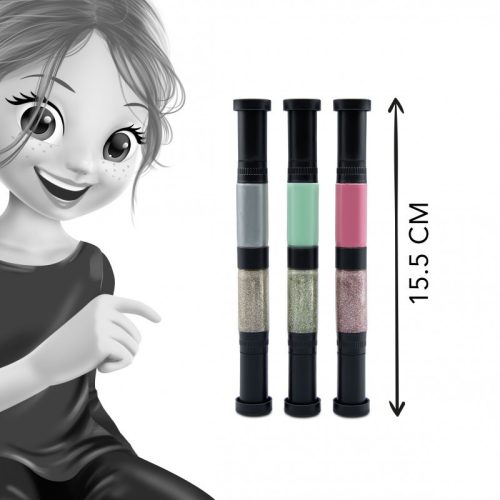 Körömdíszítő tollak 3 db-os, Ezüst BUKI