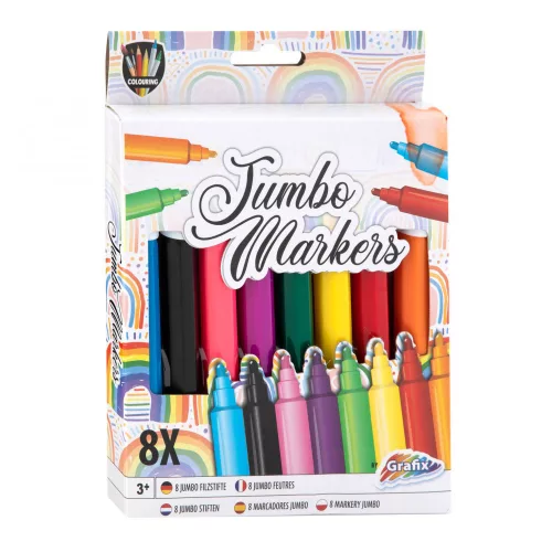 Moxy Jumbo 8 db-os színes filctoll készlet Grafix