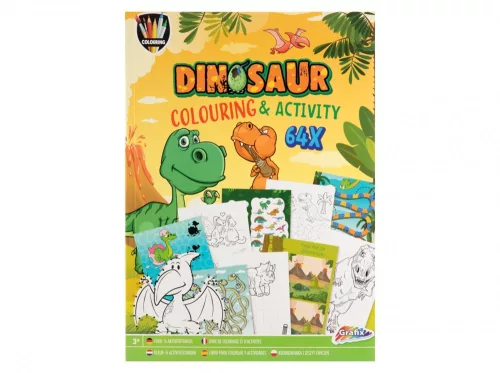 Moxy színező könyv fejlesztő feladatokkal 64 oldalas, Dinoszauruszok Grafix