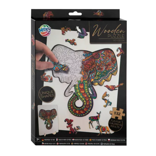 Fa puzzle Elefánt, ÚJ 132 db-os Grafix