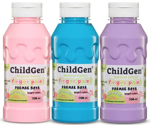 ChildGen kimosható ujjfestékek passztell színekben 3x350ml-es palackokban