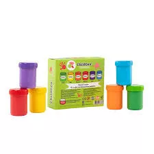 ChildGen kimosható ujjfestékek élénk színekben 6x50ml-es tégelyekben