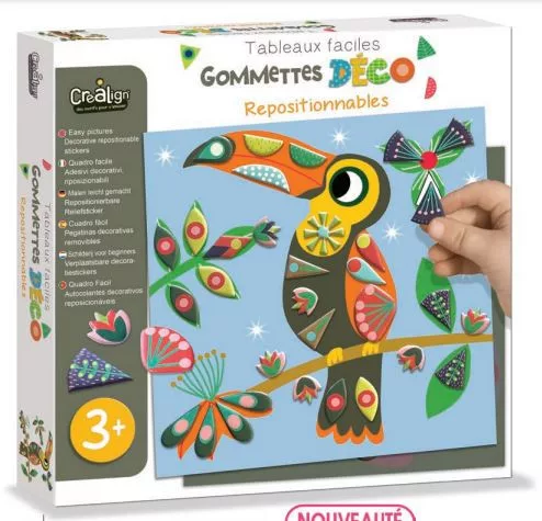 Újrahasználható matricázós képek, Madarak CreaLign