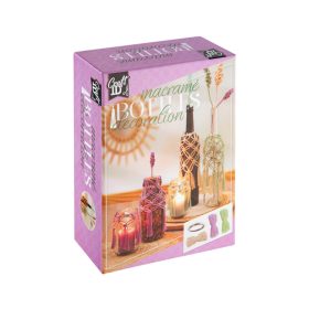   CraftID Makramé készítő kreatív készlet, Üvegdekorációk virágokkal CraftArt