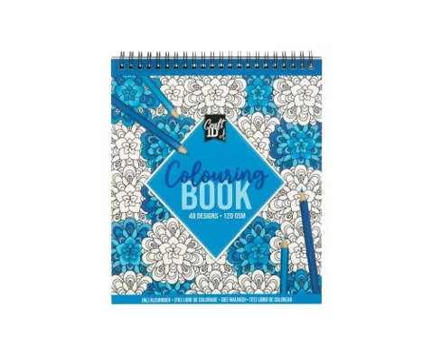 CraftID Spirálozott színező füzet 48 képpel, Kék CraftArt