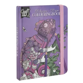   CraftID Színezőfüzet gumiszalaggal 50 lapos, lila CraftArt