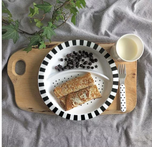 Jabadabado - Étkészlet kicsiknek - fekete/fehér - Palincs Játék