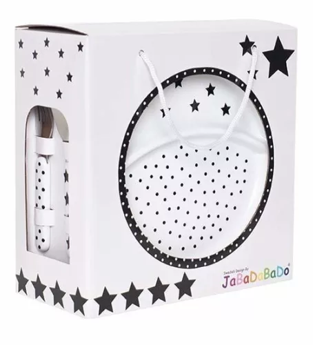 Jabadabado - Étkészlet kicsiknek - fekete/fehér - Palincs Játék