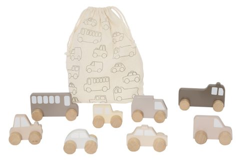 Első autós készletem tároló zsákkal, natúr színű Jabadabado