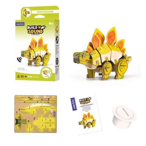 Hangot adó 3D állatos puzzle, Stegosaurus MierEdu