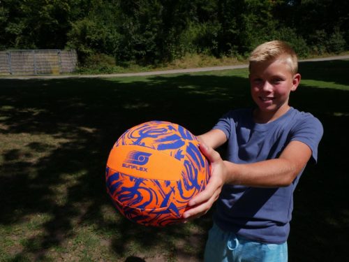 Narancssárga neoprén strandlabda 21 cm-es Sunflex