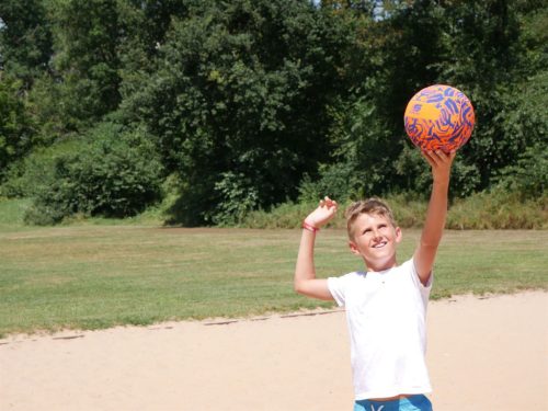 Narancssárga neoprén strandlabda 21 cm-es Sunflex