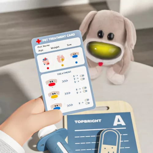 Interaktív állatklinika kutya gondozó játékkészlet fényekkel és hangokkal TOPBRIGHT