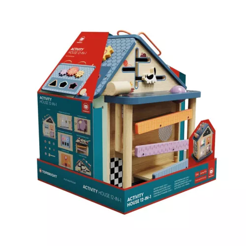 Montessori matató házikó 12 tevékenységgel és fényekkel TOPBRIGHT