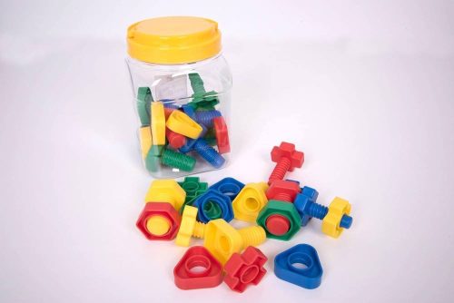 Készségfejlesztő játék csavarokkal - Szem-kéz koordinációt fejlesztő játék