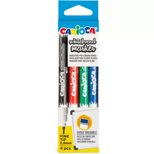 Színes Táblafilc - 4 db-os készlet - Carioca