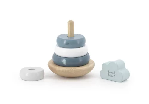 Label-Label Montesszori toronyépítő - Zöld színben, fajáték