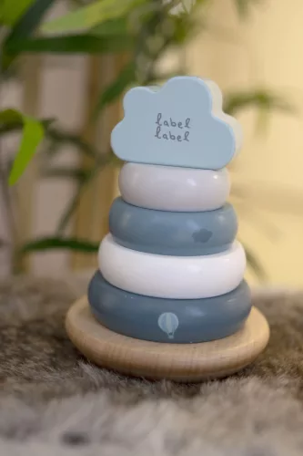 Label-Label Montesszori toronyépítő - Zöld színben, fajáték