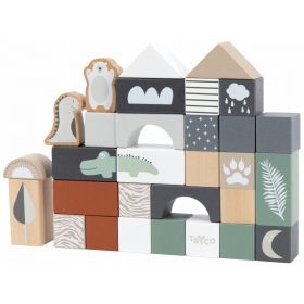 Tryco - 50 db-os fa építőkocka szett Tryco - 50 db-os fa építőkocka szett